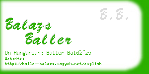 balazs baller business card